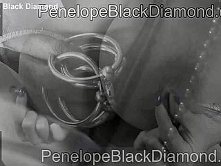penelope black diamond takes vibrator in ass to intense orgasm