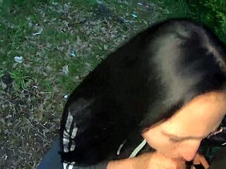 Evening blowjob in the park is always a nice treat