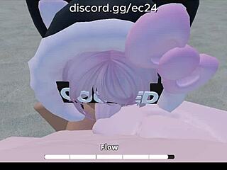 Adventurous Beach Encounter with a Roblox Character