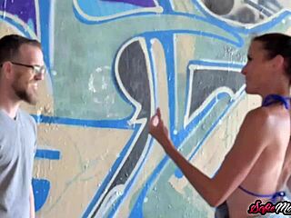 naughty cougar sofie marie seduces amateur for outdoor sex