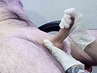 Nurse Shaves Patient's Groin in Homemade Massage, Leading to Orgasm and Happy Ending with Cock