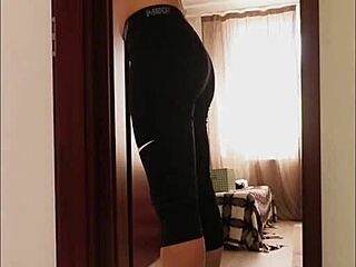 Yoga and fusion with hot wife, intense climax