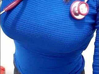 Latina nurse makes homemade porn in boss's office