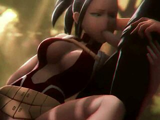 Brainwashed sluts in My Hero Academia garage scene, high quality 1080p.