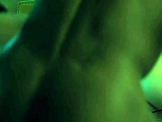 Busty goddess rubs clit to orgasm while taking big black cock.