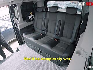 Does hot blondie Lola Taylor ride mature cock on backseat for interview?