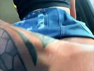 morena safada sat on the skinny guys cock, her big ass bouncing