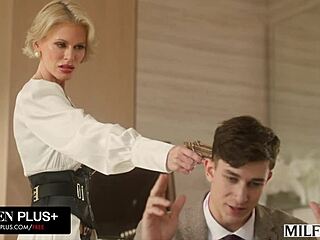 Casca Akashova drains stud's cock with deepthroat and titty fuck