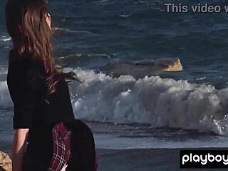 Big Boobed All Natural Ukrainian Teen 18+ Mila Azul Strips Her Sexy Uniform 😘