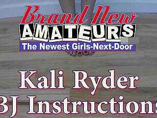 Brunette Kali Ryder performs raw blowjob and receives cumshot