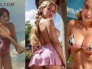 girls created by ai in 3d scenes