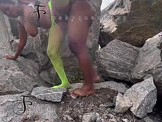 Seduced Tourist Guard Fucked on Rock