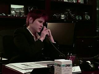 bossy redhead butch intimidates and fucks submissive brunette secretary
