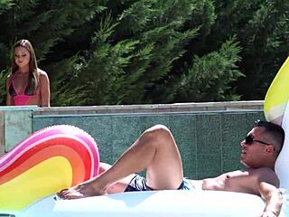 Girls Rimming with Sensual and Dirty Poolside Play