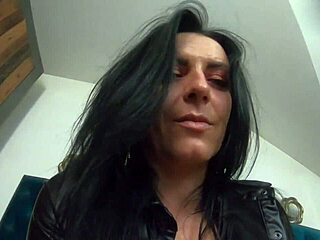 dirty-talking while masturbating and licking a sex-toy pussy