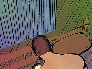 step-son caught step-mother masturbating in the bathroom, leading to fucking and muff diving