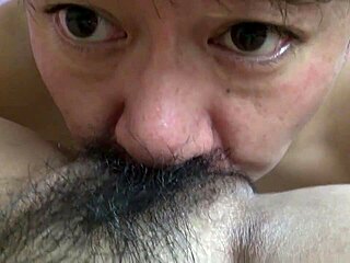 cute short-haired japanese girl gets fucked hard in doggystyle and cowgirl, ending with a creampie