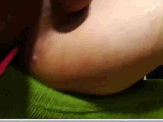 Shemale webcam show with big tits.