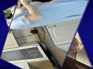 Sexy Blonde Milf Feels Intense Orgasm in Kitchen