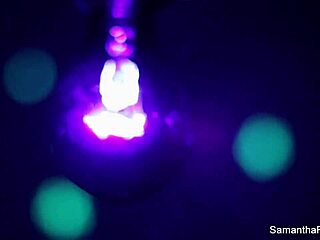 Samantha saint fucks blonde in black light!