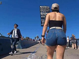 candid shots of big ass in shorts and jeans outdoors 😏