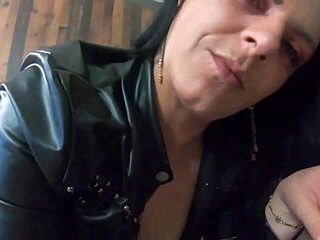 dirty-talking while masturbating and licking a sex-toy pussy