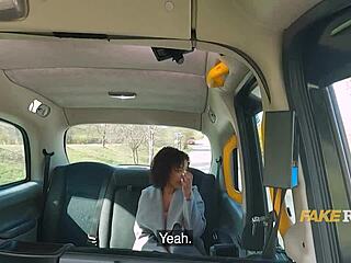 French Ebony Cheats in Backseat Taxi Ride