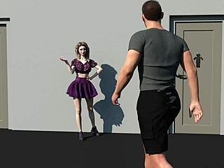 blonde slut strips outdoors near toilet in horny gameplay