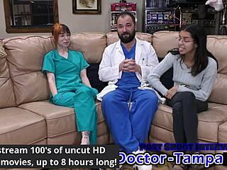 Dr Tampa Boldly Examines Ditria Roses' Shaved Pussy In Hospital Roleplay