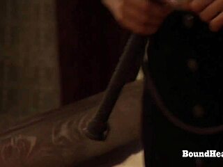 Isn’t this busty lesbian slave cleaned by mistress stunning?