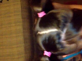 beautiful blue-eyed teen 18+ giving cute homemade blowjob on sex tape