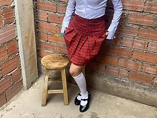 Colombian Latina Schoolgirl Gets Boldly Fucked By Janitor In Schoolyard