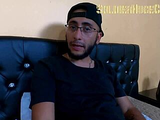 chubby girl licks balls in interview