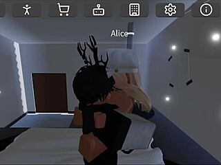 Roblox condo blond slut enjoys rough bondage blowjob 💥