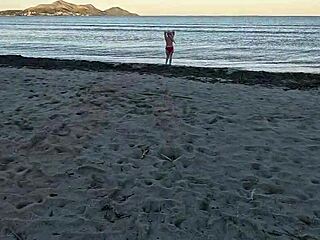 curvy german girl picked up by old guy for rough anal and dp at beach