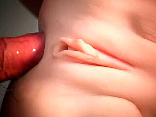 Fucking her white ass with double penetration on real doll, close up