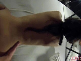 Ladyboy Aoki from Thailand worships cock in POV assfucking scene with tits bouncing