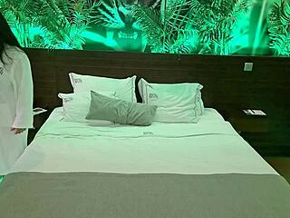 Latina MILF Makes Chubby Handyman Oil Her and Squirt! 😏