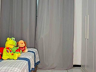 Curvy stepdaughter caught naked by sneaky hidden observer.