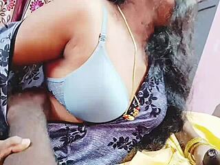 Indian bhabi cheats with husband's friend in bedroom, dirty talks 😈