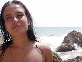 Emotional Beach passion with a stunning Latina grips me
