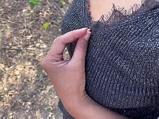 Indian girl with big ass fucked by big dick in jungle