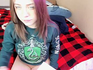 I'm in tights and in a great mood for blowjob with vibrator and dildo on my cute ass and pussy