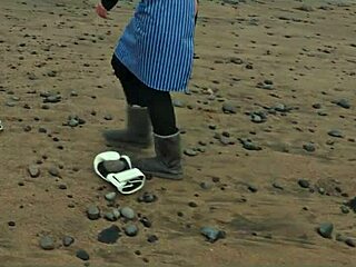 Rough domination on beach!