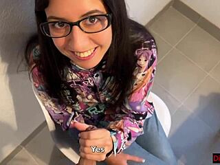 Nerdy Girl With Glasses Enjoys Outdoor Pickup Adventure