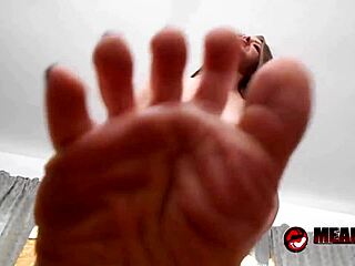 terra mizu takes off her shoes before teasing her big tits body in lingerie