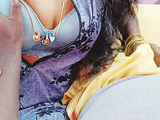 Indian bhabi cheats with husband's friend in bedroom, dirty talks 😈