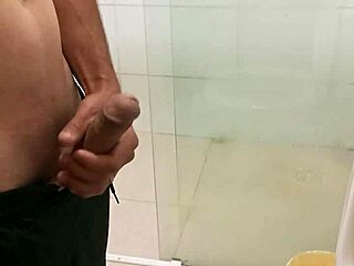 I have a good cumshot from masturbating my big cock with small waist