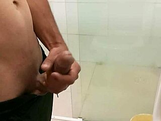 Skinny Amateur Guy Masturbates Huge Cock For Good Cumshot Solo Session