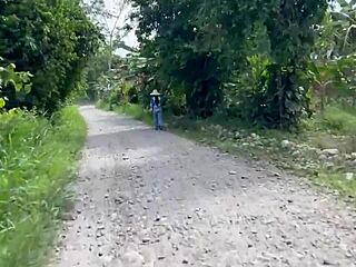 Perverted Biker Exploits Innocent Country Girl on Roadside.